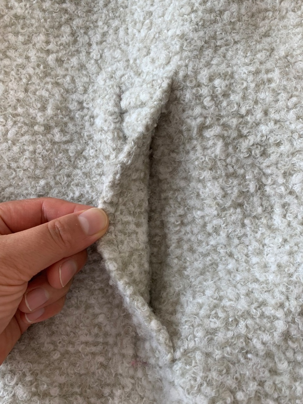 Anthropologie Bouclé Short Coat Oversized Jacket Double Breasted Women's size L - Picture 11 of 14